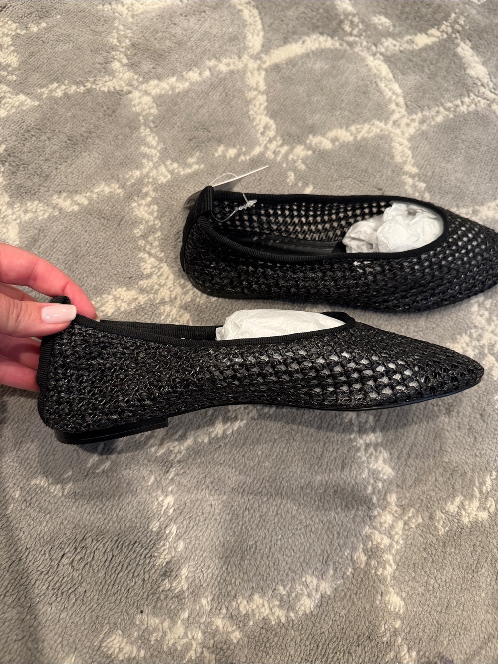 H&M Black Knit Slip-On Ballet Flats - Picture 3 of 4